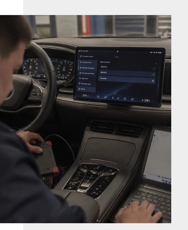 Русификация автомобиля BYD HAN для эксплуатации в Мегионе